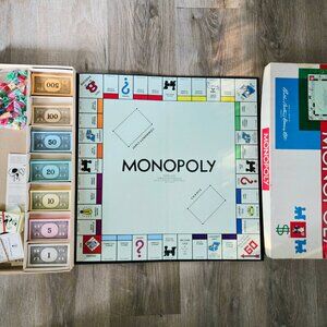 3/$55 🫶 Vintage 1950s Monopoly Board Game – Complete with All Pieces